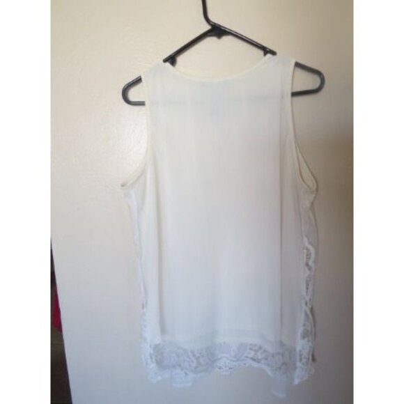 Cynthia Rowley Cream Lace Overlay Tank - Picture 3 of 3